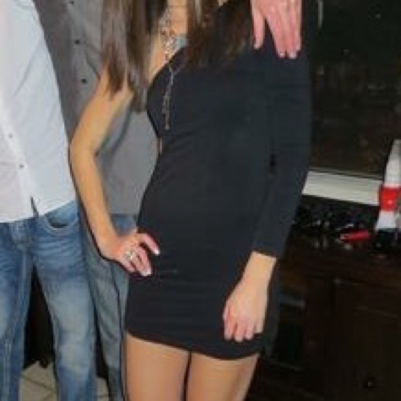 Asymmetric Cut Out Little Black Dress - Picture 2 of 3